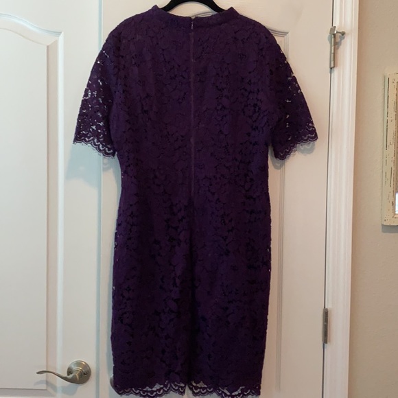 Purple lace overlay dress - Picture 4 of 4